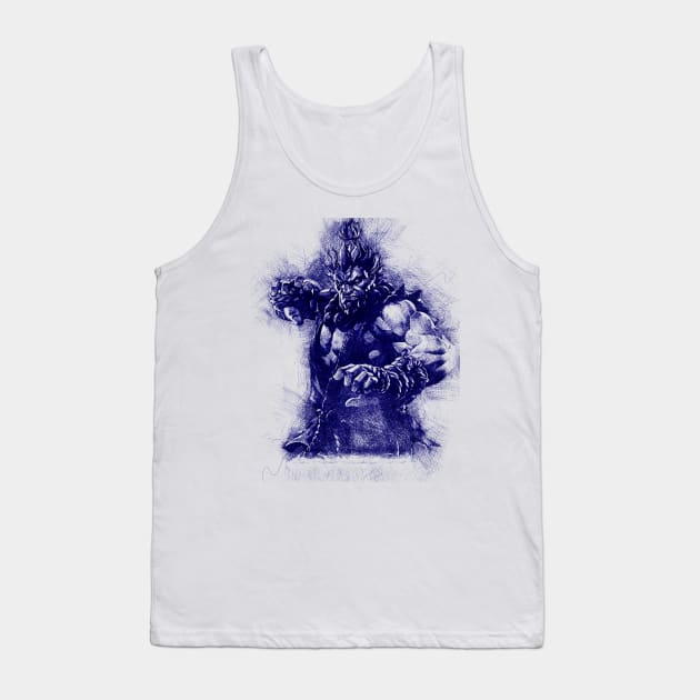 Akuma Pen Art Tank Top by Blind Man Studio